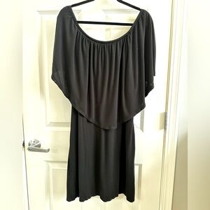 Black Thalia Sodi Convertible Off The Shoulder Dress (L)
